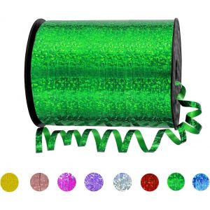 CAUC-Ruban Vert Ballon,Ficelle pour Ballon,500 Yard Cadeau Rubans Laser Curling,Fil Ballons Anniversaire pour D&eacute;coratif Cadeau Accessoire De D&eacute;coration&Bricolage Et Ballon Mariage Anniversaire - Neuf