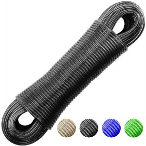 KALANKA-Corde &agrave; linge pouvant supporter jusqu'&agrave; 230 kg - Noyau en acier - Ultra robuste - Portable - Pour l'int&eacute;rieur et l'ext&eacute;rieur - Neuf