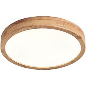 Subzonal-Plafonnier Led En Bois, 28 W, Blanc Chaud 3000 K, 2240 Lm, Plafonnier Rond En Bois &Oslash;40 Cm Pour Salon, Cuisine, Salle &Agrave; Manger, Maison, Bureau, Chambre D'enfant - Neuf