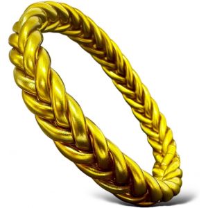 Ytseazn-Yvelise Bracelet Tressé Femme - Grande Taille - Entre 6,5 Et 7cm De Diametre Interieur - Jonc Bouddhiste - Or Foncé - 10 - Neuf