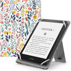 Étui Universel Pour 6"" 6.8"" 7"" Kindle Ereaders Fire Tablette-Kindle/Kobo/Voyaga/Lenovo/Sony Kindle E-Book E-Reader Tablette,Coque En Pu Avec Support Réglable Et Dragonne,Fleur - Neuf