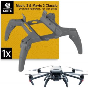 Train D'atterrissage Pour Drones, 1 Kit, En Gris, Compatible Avec Dji Mavic Et Classic, Les Jambes D'atterrissage Prot&egrave;gent Le Gimbal Et Le Dessous, Base Pour Un Atterrissage En Douceur - Neuf