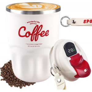 Jexnovashop-Gobelet Isotherme En Acier Inoxydable 360 Ml - Anti-Fuite - Avec Couvercle - En Acier Inoxydable 316 - Affichage Intelligent De La Temp&eacute;rature - Pour Voiture, Maison, Voyage - Neuf