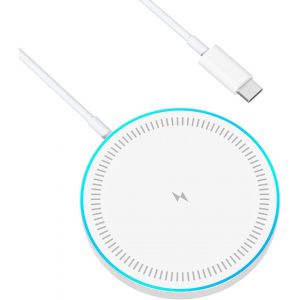 15W Chargeur sans Fil Chargeur Induction Rapide pour iPhone 16/15/14/13/12 Pro/Max/XS Max/XR/SE,Station de Charge Samsung Galaxy S24/S23/S22/S21/S20 et AirPods 2/Pro - Neuf