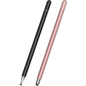 Stylet Tablette(2 Pièces), 2 En 1 Stylet Tactile Pencil Compatible Avec Toutes Les Tablettes Et Smartphones, Iphone, Ipad, Samsung, Lenovo, Surface, Huawei, Xiaomi, Android, Ios, Etc. - Neuf