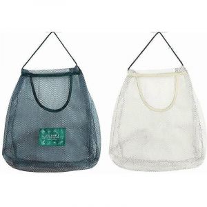 4 pièces réutilisables légumes et fruits suspendu sac en maille Sacs de fruits et légumes Maille respirante pour légumes,fruits,rangement de cuisine blanc et bleu - Neuf