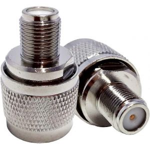 Lot de 2 TV N mâle à F femelle 9,5 mm Adaptateur de câble coaxial TV coaxial pour antenne satellite RF coaxiale - Neuf