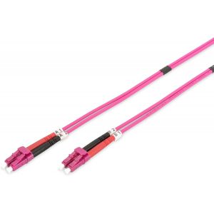 DK-2533-03-4-Câble à fibre optique OM4-3 m-LC à LC-câble à fibre optique duplex-1/10/40/100 Gbit/s-câble LAN à fibre optique multimode MM-Type de fibre : 50/125 µ-Violet - Neuf