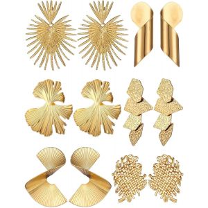 Kalhx-Boucle D'oreille Femme,Boucles D'oreilles Femme Or,Boucles D'oreilles Pendantes Fantaisie,Boucle D'oreille Or,Boucle D Oreille Pendante,Bijoux Cadeau Pour Femme Fille - Neuf