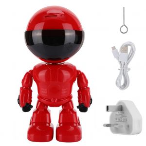 Camera de surveillance robot sans fil 1080p, suivi automatique, stockage cloud, Royaume-Uni, 100-240 V, rouge - Neuf