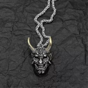 Exquis Gothique Fantôme Masque Pendentif Collier Hommes S Classique Rétro Punk Hip Hop Rock Collier Bijoux Horreur Halloween Cadeau - Neuf