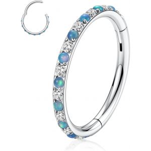 Kal-Piercings En Acier Chirurgical 316l Et Oxyde De Zirconium Pour Oreille Et Nez - Calibres 20, 18, 16, 14 - Anneaux Pour Homme Et Femme - Neuf