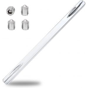 Tige De Poignée Carrée,8 Mm X 150 Mm Poignée De Porte Acier Barre Avec 4 Vis Ferrure De Porte Fraisée Des Deux Côtés Pour Porte D'Intérieur - Neuf