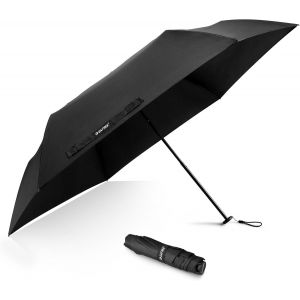 Parapluie De Voyage Compact Ultra L&eacute;ger Upf 50+ Protection Uv En Fibre De Carbone Super Fin, Ne P&egrave;se Que 113,4 G, Noir Ultra L&eacute;ger, 43inch, Moderne - Neuf