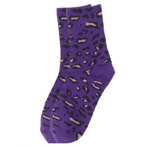 Femmes Vintage Leopard Print Crew Chaussettes Nouveauté Drôle Coton Mid Tube Bonneterie - Neuf