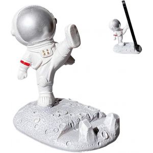 Fghbb-Support Telephone Bureau,Astronaute Phone Holder Intéressant Porte Téléphone Astronaute Mignon Support Portable Portable Cute Suppor De Bureau,Pour Iphone Ipad Suppor Burea¿Pied,Argent¿ - Neuf