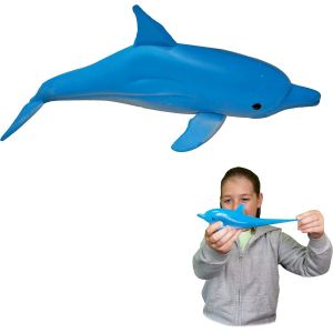 KAL-- Dauphin, Jouet Extensible De Deluxebase. Répliques D'Animaux Super Extensibles Et Réalistes, Idéal Pour Les Enfants Anti Stress, Sensoriel, Autisme, Tdah, Anxiété, Objet Relaxant, Squishy - Neuf