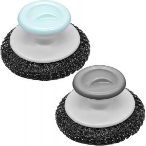 Loranka-2 &Eacute;purateurs De Laine En Acier Inoxydable Avec Poign&eacute;e, &Eacute;purateurs De Casseroles Robustes,Brosses &Agrave; R&eacute;curer En Acier Inoxydable, Fournitures De Nettoyage Pour Casseroles, Po&ecirc;les, Grils, &Eacute;vier - Neuf