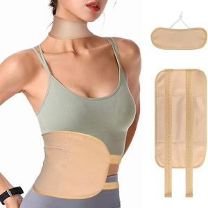 Compresse D'huile De Ricin Pour La Taille Et La Nuque, Kit R&eacute;utilisable Et Ajustable, Kaki - Neuf