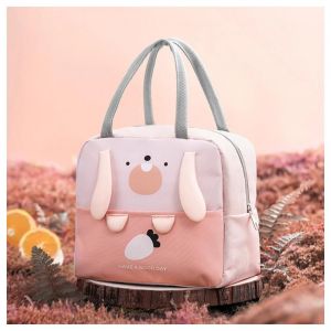 Mignon dessin anim&eacute; portable sac &agrave; lunch en feuille d'aluminium &eacute;paissi pour hommes femmes enfants rose - Neuf