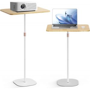Ulteronixshop-Bureau Debout pour Ordinateur Portable avec Hauteur R&eacute;glable 46-120cm, Table d'appoint pour Le Travail d'&eacute;tude pour Bureau/Lit/Canap&eacute;, Blanc - Neuf