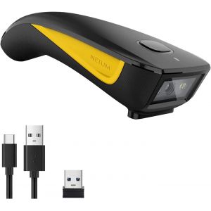 VornixorSarlshopC750 Bluetooth 2D Barcode Scanner, Douchette Lecteur de Code Barre sans Fil QR pour Tablette iPhone iPad Android iOS PC POS - Neuf