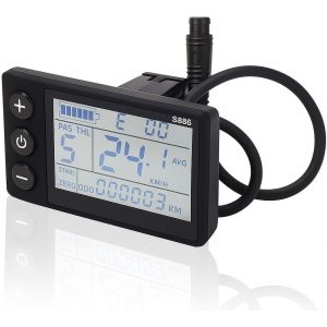 Subzonal-Cran Lcd Pour Scooter &Eacute;lectrique, Ordinateurs De V&eacute;lo 24 V 36 V 48 V 60 V Panneau De Commande D'affichage Lcd Avec Prise 6 Broches Connecteur &Eacute;tanche Panneau Lcd De V&eacute;lo - Neuf