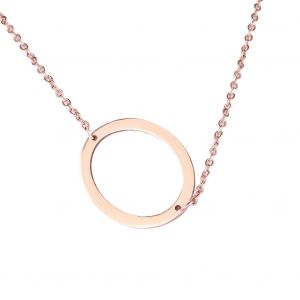 Colliers Tendance En Acier Inoxydable Avec Pendentif En Forme D'alphabet En Or Rose O - Neuf