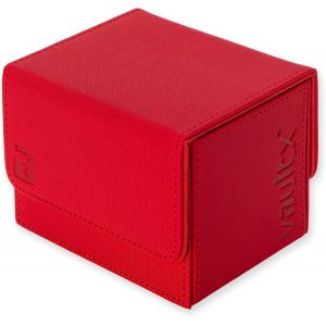 Mdy-Boîte Deck Box À Chargement Latéral Pour Cartes À Collectionner, 100+ Cartes Protégées, Matériau Exo-Tec, Boîte De Rangement, Couvercle Magnétique, Pour Le Mtg Commander, Tcg (Rouge) - Neuf