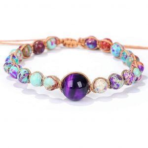 Nouveau,Adapté Bracelet De Pierres Précieuses Bracelet De Guérison Chakra Bracelet D'anxiété Cristal Pierre Naturelle Pour Hommes Femmes - Neuf