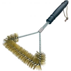 30.5 cm Brosse Barbecue,Brosse de Nettoyage Triangulaire Gril avec t&ecirc;te Brosse Triple,Brosse Grille Barbecue en Acier Inoxydable,pour Gril pour Grill &agrave; gaz/Charbon de Bois,Barbecue en Fonte - Neuf