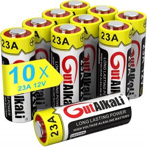 23A MN21 Alcaline Batterie 12 V sans Mercure, 10 pi&egrave;ces en Pack Multi-&eacute;conomie (A23 / V23GA / LRV08 / 8LR932) con&ccedil;ue pour Les t&eacute;l&eacute;commandes, Les Cloches sans Fil et Les syst&egrave;mes de s&eacute;curit&eacute; - Neuf