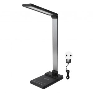 Hjlian Lampe De Bureau Led Avec Chargeur Sans Fil, Port De Charge Rapide Pour Telephone Portable, Interface Pd3.0, Prise Ue 100-240 V - Neuf