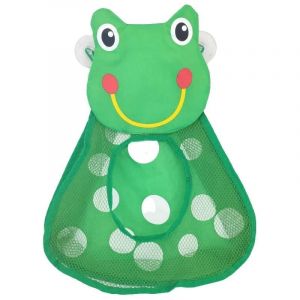 Qcyl-Sac De Rangement En Maille Pour Jouets,1 Pièce,Mignon Canard Grenouille,Salle De Bain,Rangement Divers,Sac Suspendu,Ventouse Puissante,Filet De Rangement Pour Jouets,Frog - Neuf