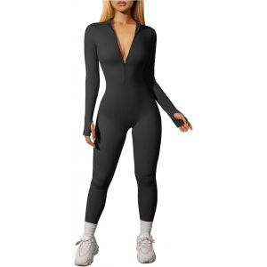 Combinaisons De Sport Pour Femmes Salopette &Agrave; Zip Combinaison Int&eacute;grale Pour Entra&icirc;nement Yoga Et Loisirs Combinaison Pour Femmes - Neuf