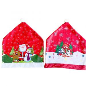 Lot de 2 Housses de Chaise de No&euml;l de Couverture de Chaise de No&euml;l D&eacute;coration de Chaise pour la F&ecirc;te et Le D&icirc;ner de No&euml;l (4pcs P&egrave;re No&euml;l) - Neuf