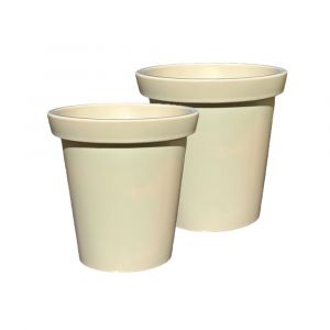 Pot De Fleurs Rond Xxl Delight 200l - Lot De 2 - Neuf