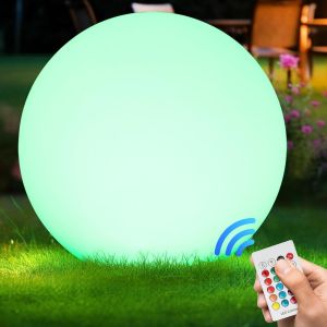 Rgb Lampe Solaire Pour Jardin D'extérieur, Lumineuse Exterieure 30cm/12 Inch Boule, Ip66 Kit Eclairage Solaire À Intensité Variable Decoration Terrasse Exterieur, Jardin, Balcon, Décoration De Chambr - Neuf