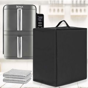 Housse r&eacute;sistante &agrave; la chaleur, imperm&eacute;able et anti-poussi&egrave;re pour friteuse &agrave; air Ninja Foodi MAX Dual Zone AF400EUCP 9,5L, AF500EU 10,4L, Airfryer Combi 7000 S&eacute;ries XXL 8,3 L (HD9875/90) (empil&eacute;) - Neuf