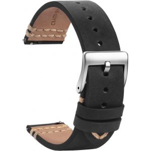 20mm Leather Strap Watch-Replacement Watch Straps Quick Release Black Soft Sport For Men Women-Smart Watches Connected Buckle Clasp-18mm 19mm 21mm 22mm.[U1325] - Neuf