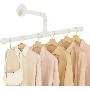 Cmwx-Tringle &Agrave; V&ecirc;tements Murale, Lot De 1, Portemanteaux Muraux, 51cm Porte Manteaux Amovible, Pour Salon, Chambre, Blanc - Neuf