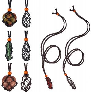 Kal-8 Collier Cristal Cage Titulaire Corde, Cordon Porte-Collier En Cristal Réglable, Pour La Fabrication De Bijoux Avec Pendentif, 34.65-35.43 Pouce (880-900 Mm) - Neuf
