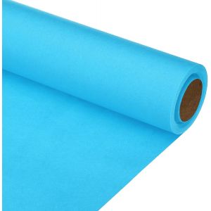 Tianyi-Papier Cadeau Papier D'emballage, 30cm X 10m, 80 Gsm Rouleau De Papier Kraft Pour Emballage D'affiches, Emballage De Cadeaux, Emballage De Bouquets De Fleurs, Bleu Clair - Neuf