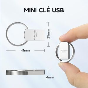 64GB USB 2.0 Flash Drive 64GB Mini USB Flash Drive with External Memory High Speed USB Flash Drive Compatible with Computer/PC/Smartphone - Neuf