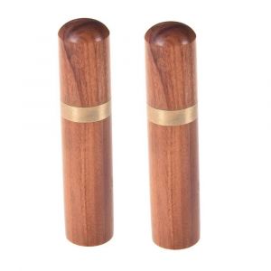 Lot De 2 Porte-Cure-Dents Portables En Bois, Distributeur De Cure-Dents De Poche, Seau, Étui À Aiguilles, 100 Cure-Dents Inclus - Neuf