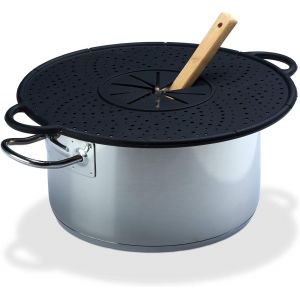 Subzonal-Protection De Cuisson En Silicone, Pare-&Eacute;claboussures Et Soucoupe Pour Casseroles, R&eacute;sistant &Agrave; La Chaleur, Facile &Agrave; Nettoyer, 30 Cm 31 X 36,5 X 1 Cm, Noir - Neuf