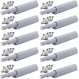 Loquets magn&eacute;tiques &agrave; ouverture par pression Les loquets magn&eacute;tiques &agrave; ouverture pouss&eacute;e ouvrent et ferment la porte d'une simple pression (10 pi&egrave;ces) - Neuf