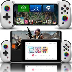 Contrôleur pour iPhone/Pad/Android/tablette, contrôleur D8 pour Switch/PS/PC Hall effets Joysticks jouer COD, contrôleur Android, Cloud Gaming/Remote Play,émulateurs - Neuf