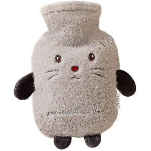 Peluche Hot Water Bottlehot Water Bottlehot Water Bottlehot Water Bagcute Soft Peluche Patterngood Gift For Family Or Girlfriend (Gris, 500ml) - Neuf