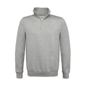 Sweat-Shirt Col Zipp&eacute; - Homme - Wui22 - Gris - Neuf